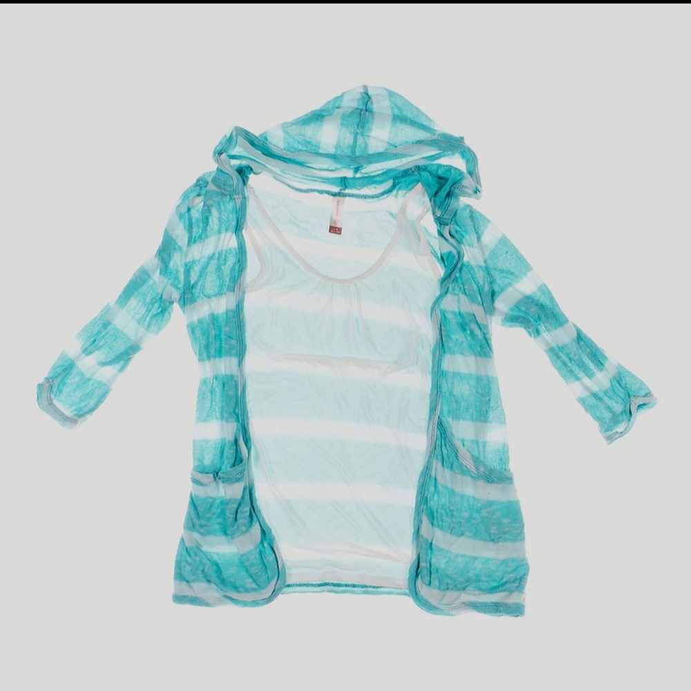 NOBO light sweater with attached tank top, aqua